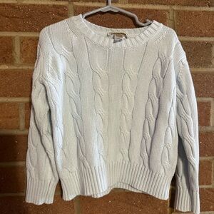 Cozy Cable Knit Sweater - Light Blue